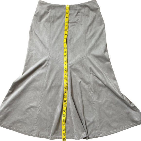 Conrad C Womens Skirt Size 4 Camel Beige Suede Trumpet Stretch - Picture 10 of 11